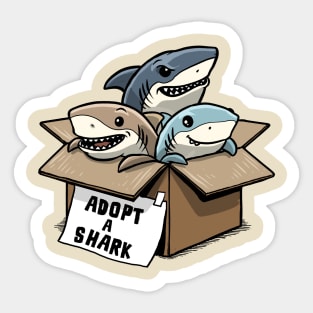 Adopt a Shark Sticker